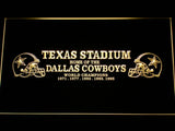 Dallas Cowboys Texas Stadium WC  LED Neon Sign Electrical - Yellow - TheLedHeroes