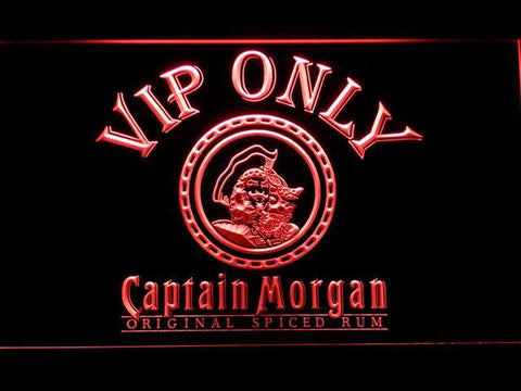Captain Morgan Spiced Rum VIP Only LED Neon Sign Electrical - Red - TheLedHeroes