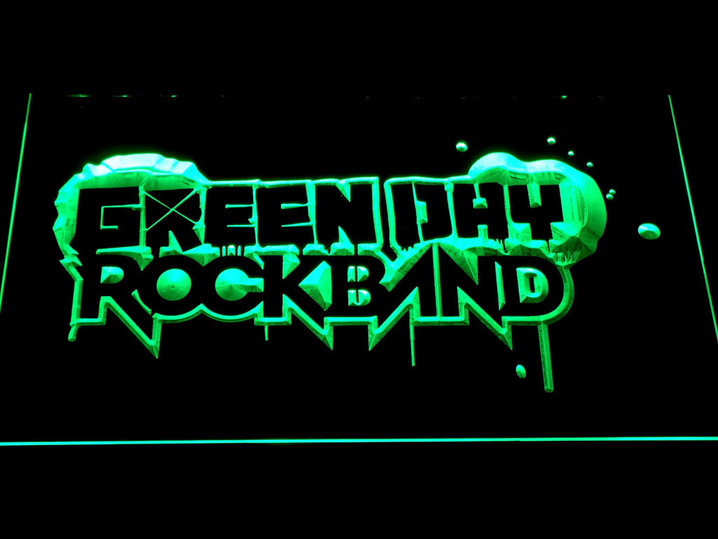 Green-Day Rockband LED Neon Sign USB - Green - TheLedHeroes