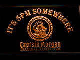FREE Captain Morgan Spiced Rum It's 5pm Somewhere LED Sign - Orange - TheLedHeroes