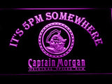 FREE Captain Morgan Spiced Rum It's 5pm Somewhere LED Sign - Purple - TheLedHeroes