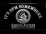 Captain Morgan Spiced Rum It's 5pm Somewhere LED Neon Sign Electrical - White - TheLedHeroes
