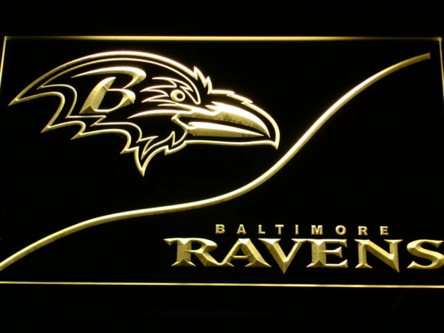 FREE Baltimore Ravens (5) LED Sign - Yellow - TheLedHeroes
