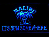 FREE Malibu It's 5pm Somewhere LED Sign - Blue - TheLedHeroes