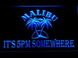Malibu It's 5pm Somewhere LED Neon Sign Electrical - Blue - TheLedHeroes