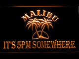 FREE Malibu It's 5pm Somewhere LED Sign - Orange - TheLedHeroes