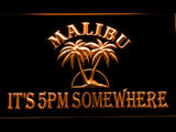 Malibu It's 5pm Somewhere LED Neon Sign Electrical - Orange - TheLedHeroes