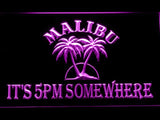 Malibu It's 5pm Somewhere LED Neon Sign Electrical - Purple - TheLedHeroes