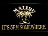 Malibu It's 5pm Somewhere LED Neon Sign Electrical - Yellow - TheLedHeroes