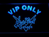 Hot Rod Garage VIP Only LED Neon Sign USB - Blue - TheLedHeroes