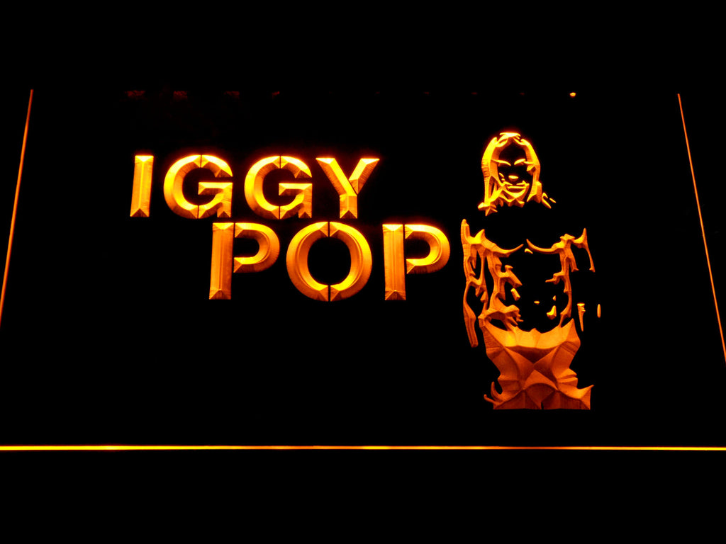 Iggy Pop LED Sign - Yellow - TheLedHeroes