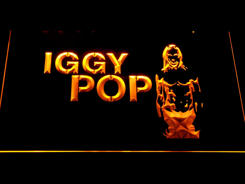 Iggy Pop LED Neon Sign USB - Yellow - TheLedHeroes
