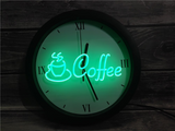 Coffee LED Wall Clock - Multicolor - TheLedHeroes