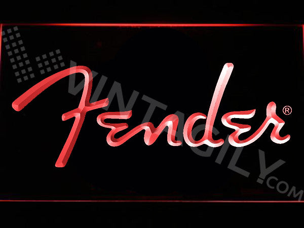 FREE Fender 2 LED Sign - Red - TheLedHeroes