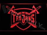 Troy Trojans LED Neon Sign USB - Red - TheLedHeroes