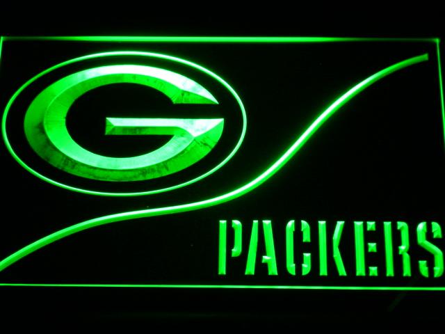 Green Bay Packers (3) LED Neon Sign USB - Green - TheLedHeroes