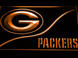Green Bay Packers (3) LED Neon Sign USB - Orange - TheLedHeroes