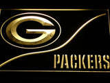 Green Bay Packers (3) LED Neon Sign USB - Yellow - TheLedHeroes