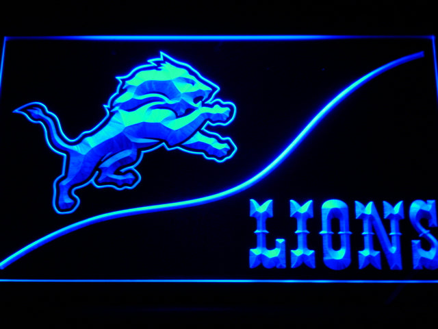 Detroit Lions (4) LED Sign - Blue - TheLedHeroes