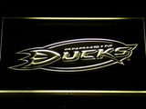 Anaheim Ducks (2) LED Neon Sign USB - Yellow - TheLedHeroes