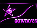 Dallas Cowboys (6) LED Neon Sign USB - Purple - TheLedHeroes