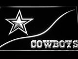 Dallas Cowboys (6) LED Neon Sign USB - White - TheLedHeroes