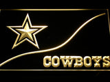 Dallas Cowboys (6) LED Neon Sign USB - Yellow - TheLedHeroes