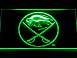 Buffalo Sabres (4) LED Neon Sign USB - Green - TheLedHeroes