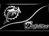 Miami Dolphins (4) LED Neon Sign USB - White - TheLedHeroes