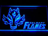 Calgary Flames (2) LED Neon Sign Electrical - Blue - TheLedHeroes