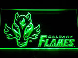 Calgary Flames (2) LED Neon Sign Electrical - Green - TheLedHeroes