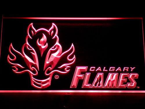 Calgary Flames (2) LED Neon Sign Electrical - Red - TheLedHeroes