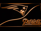 New England Patriots (3) LED Neon Sign USB - Orange - TheLedHeroes