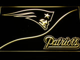 New England Patriots (3) LED Neon Sign USB - Yellow - TheLedHeroes