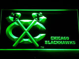 Chicago Blackhawks Bar LED Neon Sign USB - Green - TheLedHeroes
