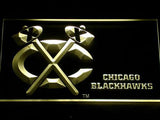 Chicago Blackhawks Bar LED Neon Sign Electrical - Yellow - TheLedHeroes