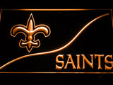 New Orleans Saints (4) LED Neon Sign USB - Orange - TheLedHeroes