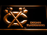 Chicago Blackhawks Bar LED Neon Sign USB - Orange - TheLedHeroes