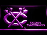 Chicago Blackhawks Bar LED Neon Sign USB - Purple - TheLedHeroes