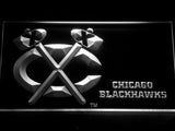 Chicago Blackhawks Bar LED Neon Sign USB - White - TheLedHeroes