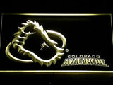 Colorado Avalanche (2) LED Neon Sign USB - Yellow - TheLedHeroes