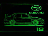 FREE Subaru 18 LED Sign - Green - TheLedHeroes