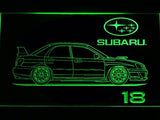 Subaru 18 LED Neon Sign Electrical - Green - TheLedHeroes