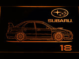 FREE Subaru 18 LED Sign - Orange - TheLedHeroes