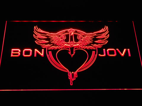 Bon Jovi (2) LED Neon Sign Electrical - Red - TheLedHeroes