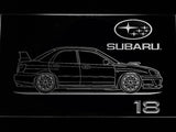 Subaru 18 LED Neon Sign USB - White - TheLedHeroes