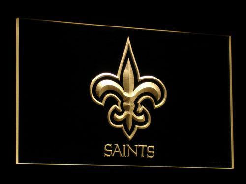New Orleans Saints LED Neon Sign USB - Yellow - TheLedHeroes