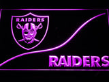 Oakland Raiders (3) LED Neon Sign Electrical - Purple - TheLedHeroes