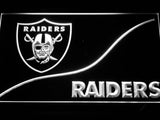 Oakland Raiders (3) LED Neon Sign USB - White - TheLedHeroes