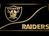 Oakland Raiders (3) LED Neon Sign USB - Yellow - TheLedHeroes